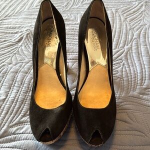 Womans Michael Koors snake print heels